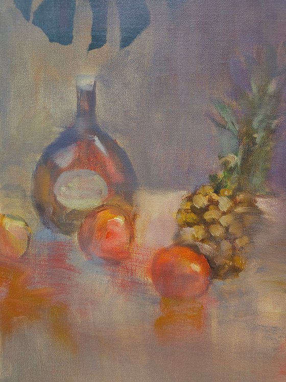 Thoughtful Portrait with Still Life