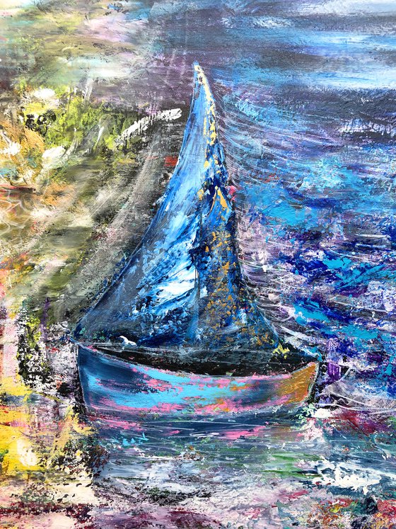 The Journey 60x60 cm Boat