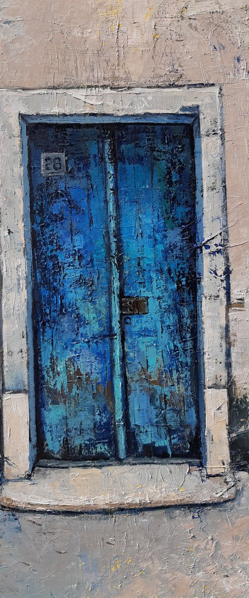 Blue Door  60x80cm by Tigran Mamikonyan