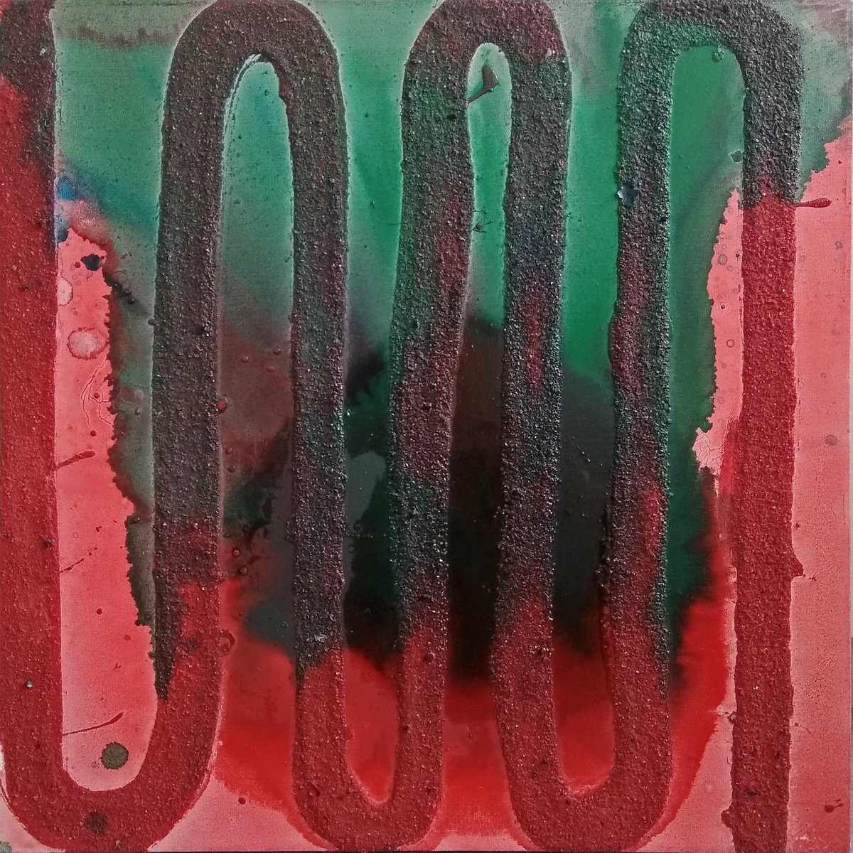 Surrealistic Abstract Oil Painting By Marya, 28 X 28", "Movement", Original Artwork