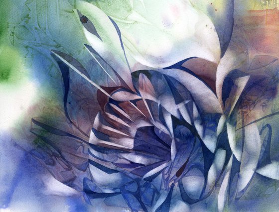 floral abstraction watercolor