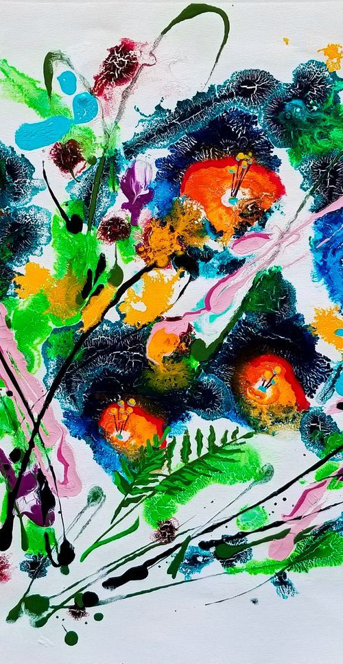 Abstract Flowery Etude by Galina Victoria