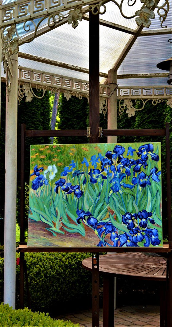 Irises inspired by Van Gogh