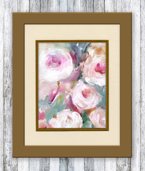 Soft Blooms No. 5 - Mixed Media Abstract Floral Painting by Kathy Morton Stanion, Modern Home decor
