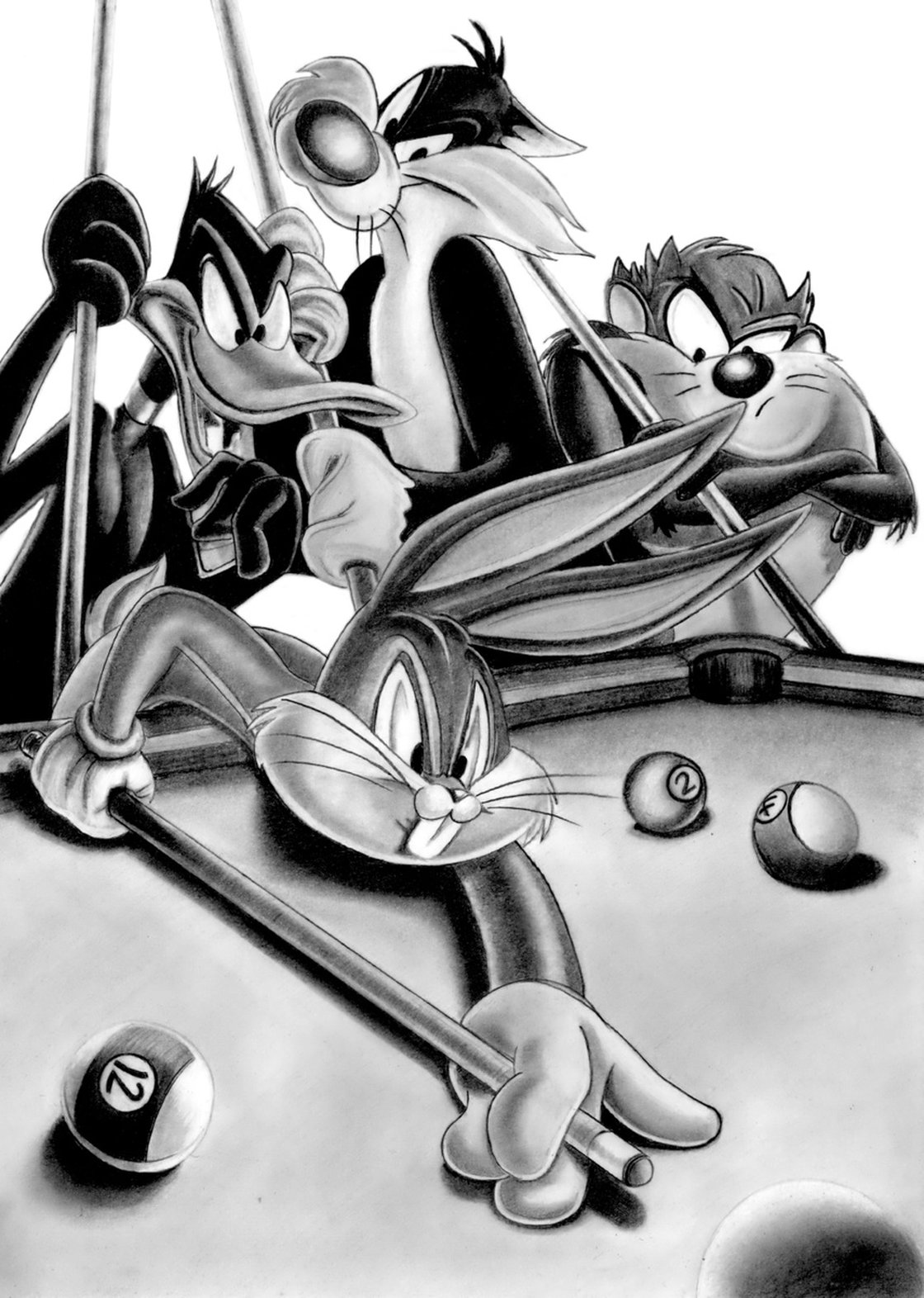 Looney Tunes #2 Pencil drawing by Paul Stowe | Artfinder