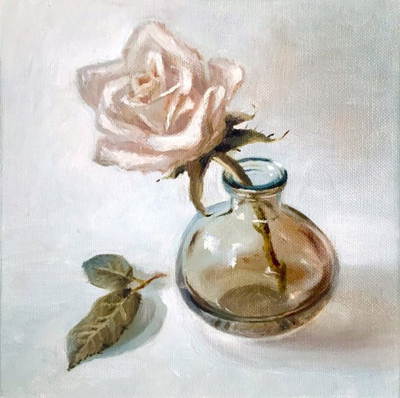 Rose in a Glass Vase