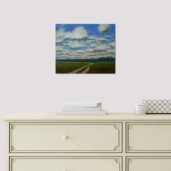 Clouds - original landscape, painting