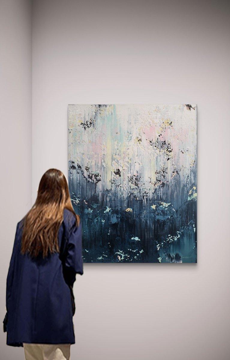 Abstract Acrylic Painting By Alex Senchenko, 39 X 47, Abstract 2460, Original Artwork