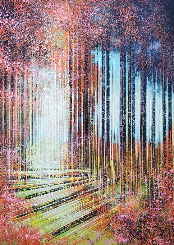 Spring Trees At Sunset