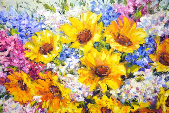 Sunny bouquet of flowers