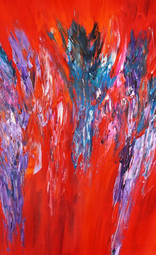 Red Energy Abstraction D 2 by Peter Nottrott