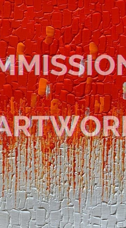 COMMISSIONED ARTWORK FOR MARK - CASCADE OF ORANGE #2 - LARGE, TEXTURED, PALETTE KNIFE ABSTRACT ART – EXPRESSIONS OF ENERGY AND LIGHT. READY TO HANG! by Julijana Ravbar