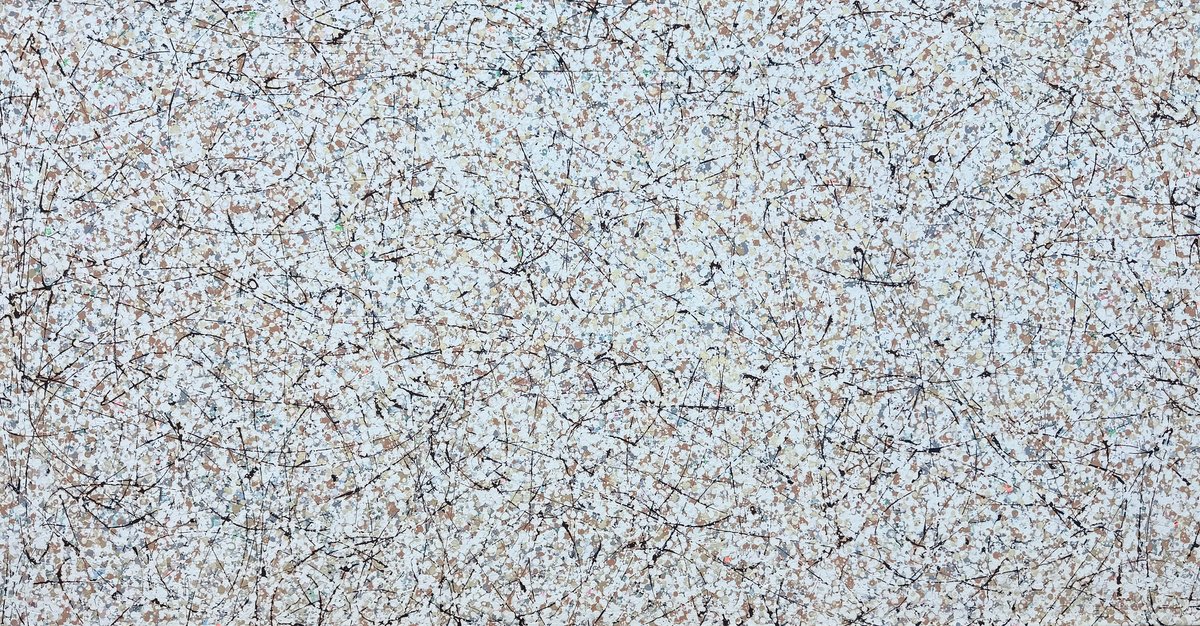 Abstract Acrylic Painting By Vahe Yeremyan, 68 X 38", Sphere Definition 3, Original Artwork