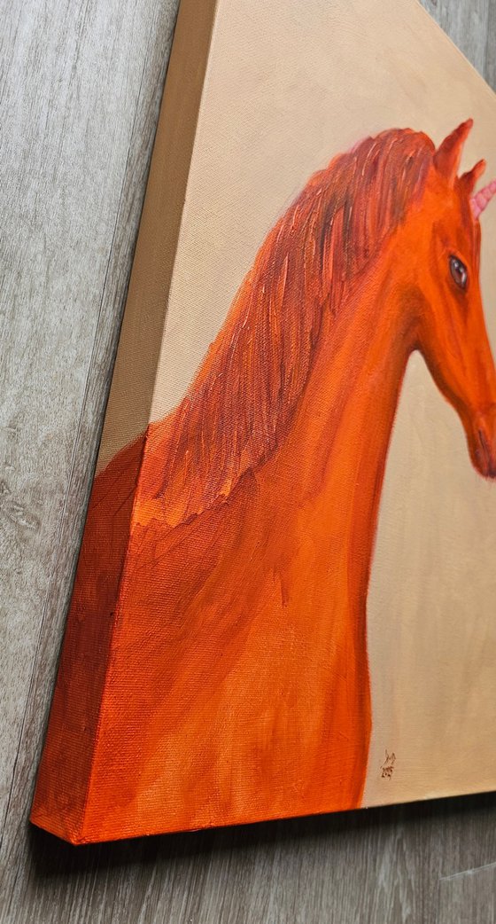 My intrepid orange chestnut unicorn