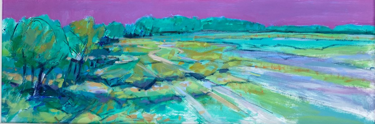 Field with Amethyst Sky by Chrissie Havers