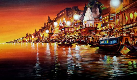 Beauty of Evening Varanasi Ghats