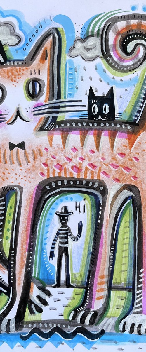 LONG LEGGED CAT by DARIA KUSTO