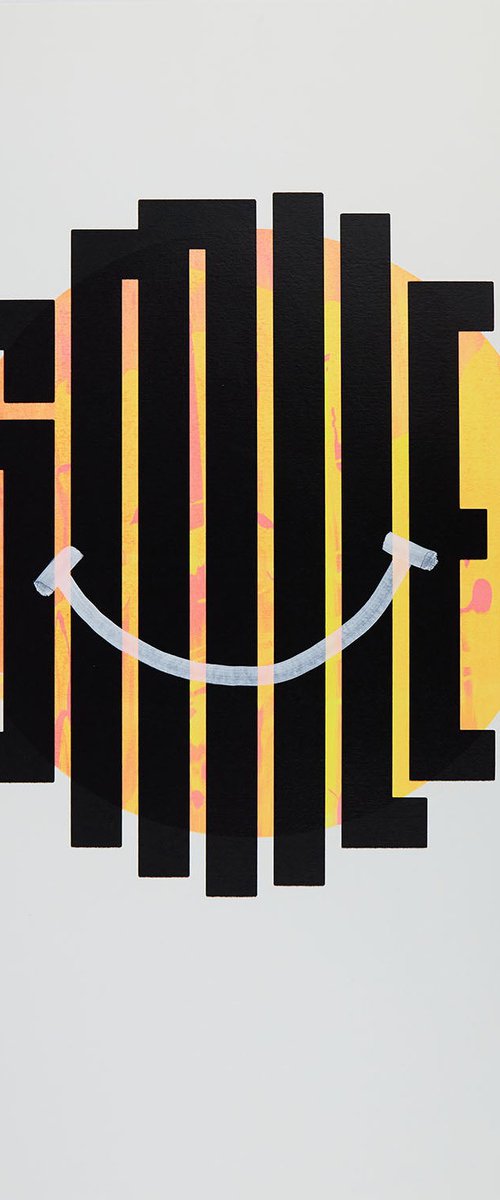 Smile (mono print) by James Kingman