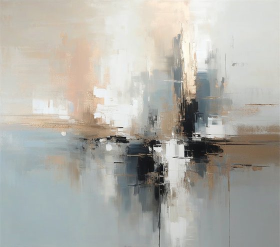 Pastel Urban Mirage with Gold and Bronze