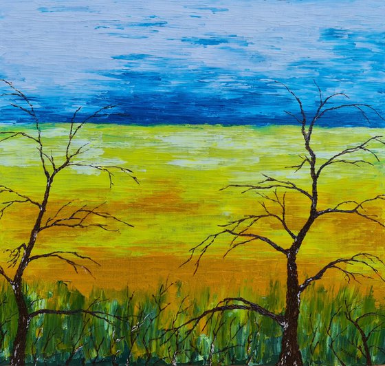 Trees near the field