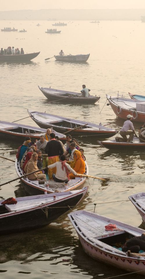 Crossing the Ganges (Framed) Signed Limited Edition by Serge Horta