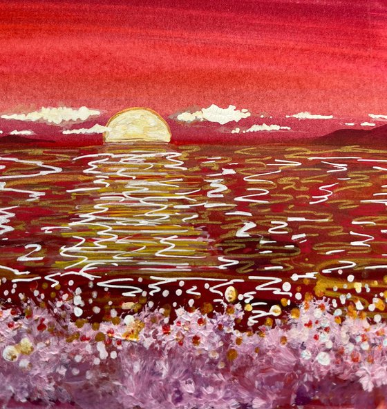 Abstract seascape (reds)