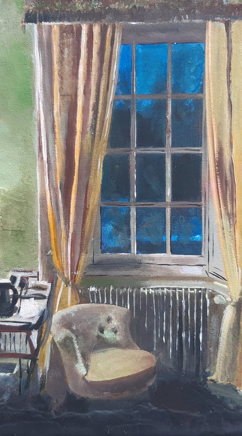 Bedroom In A Scottish Castle by Andrew  Reid Wildman