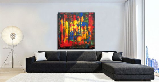 Lost On You - XL LARGE,  ABSTRACT ART – EXPRESSIONS OF ENERGY AND LIGHT. READY TO HANG!