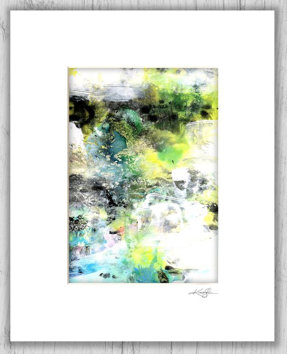 Abstract Dreams 30 - Mixed Media Abstract Painting in mat by Kathy Morton Stanion