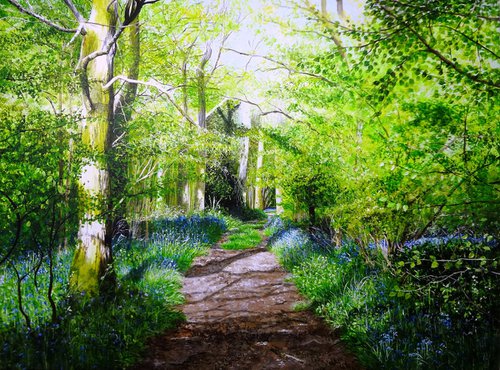 Spring Green and Scented Blue by Paula Oakley