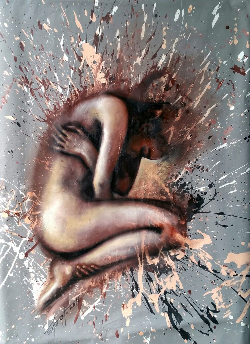 Expressive Oil Painting , Belle Femme By Elena Kraft, 33 X 43, Artwork For Sale On Artfinder