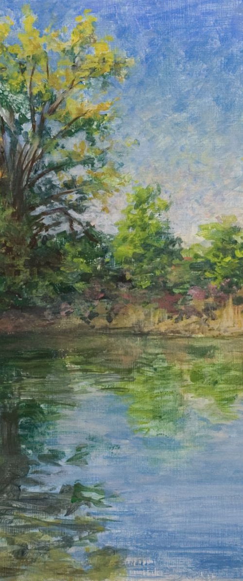 Kessem Pond Reflections by John Fleck
