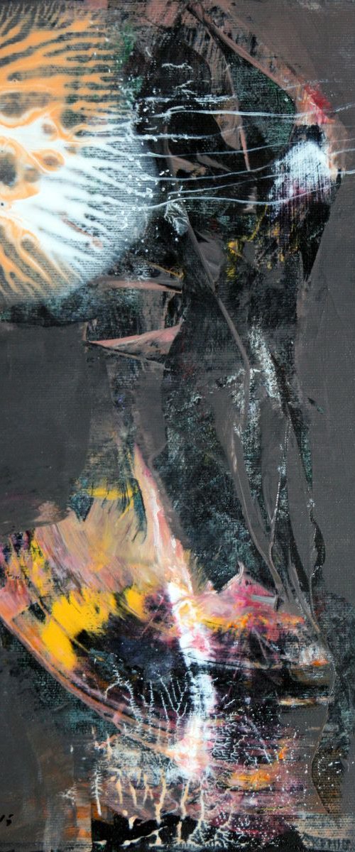 UNIQUE DIAPHANE CONCEPTUAL WAY TO PAINT STILL LIFE COSMIC CONFIGURATION METART BY MASTER OVIDIU KLOSKA AFORDABLE MASTERPIECE by Kloska Ovidiu