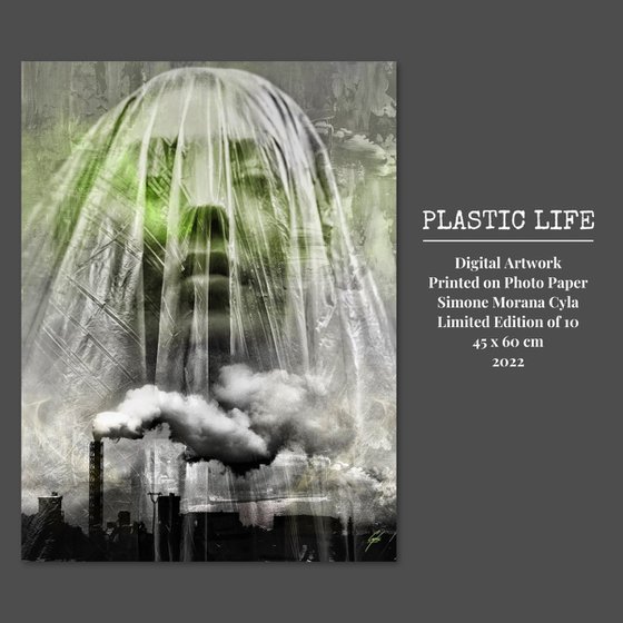PLASTIC LIFE | 2022 | DIGITAL ARTWORK PRINTED ON PHOTOGRAPHIC PAPER | HIGH QUALITY | LIMITED EDITION OF 10 | SIMONE MORANA CYLA | 45 X 60 CM
