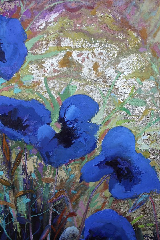 Among Blue Poppies II