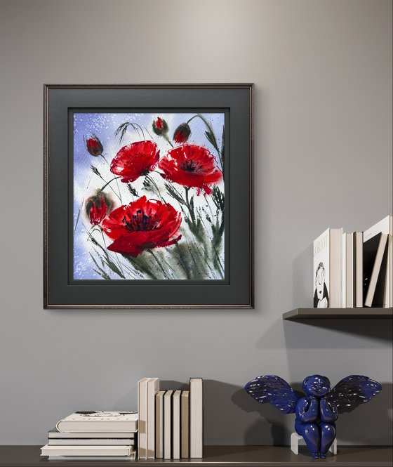 Red Wild Poppies