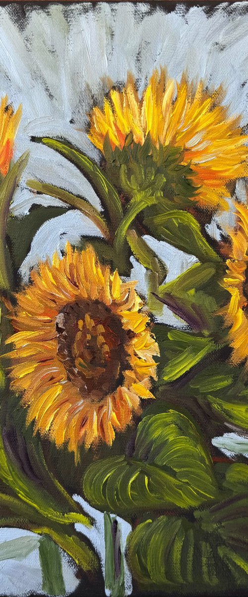 Vibrant Yellow Sunflowers by Dmitry Fedorov