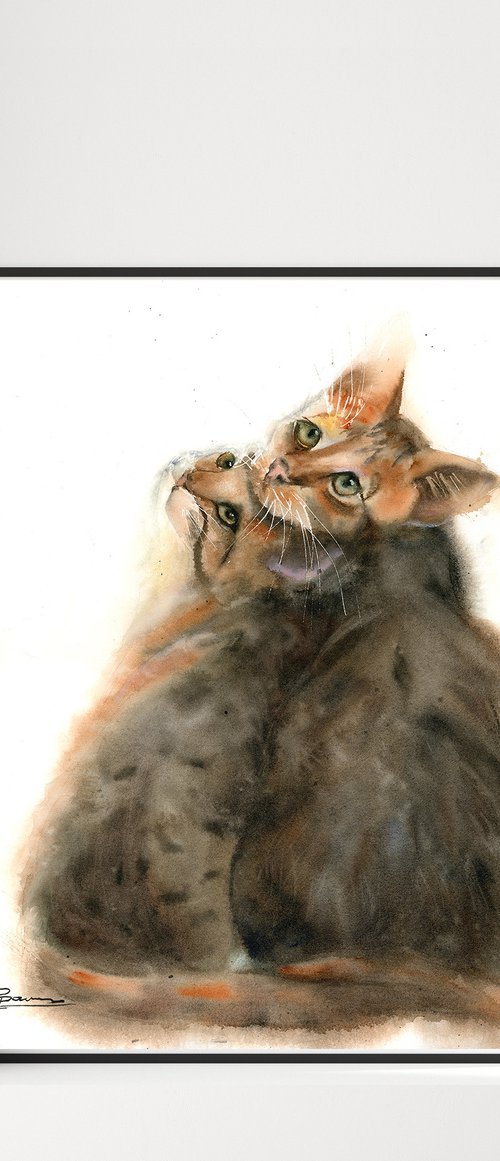 Pair of cats by Olga Tchefranov (Shefranov)