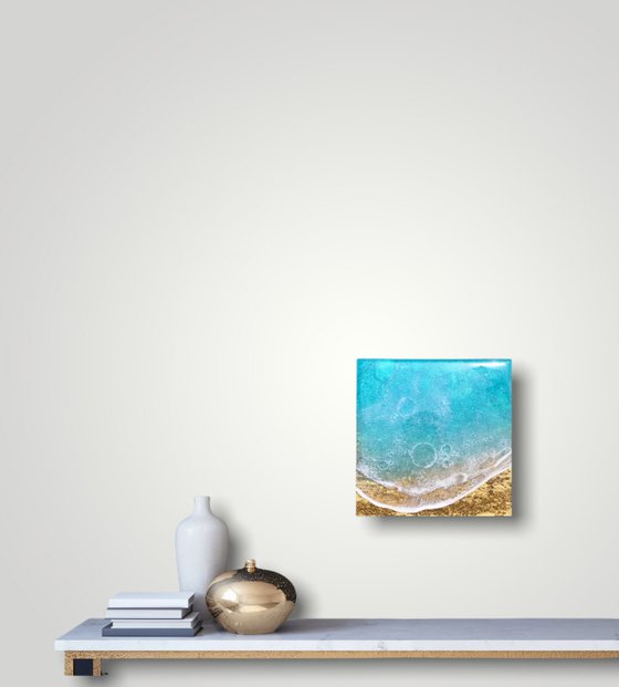 Teal Waves #30 Seascape Painting