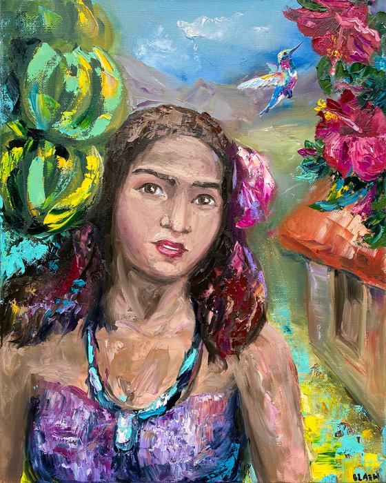 Tahitian Women, 40*50, impressions of Paul Gauguin, impressionistic oil portrait painting