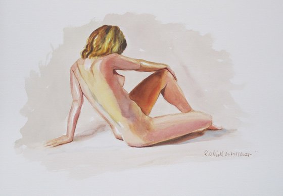 Seated female nude