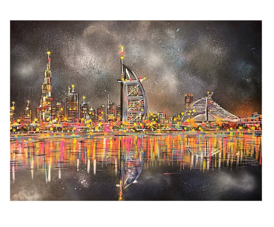 Dubai Skyline - Painting on canvas