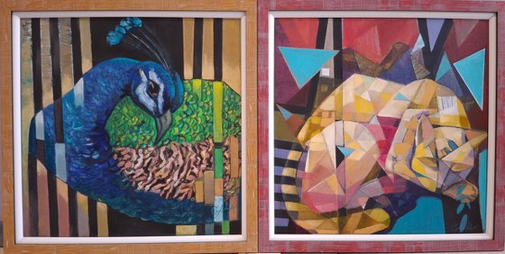 Beauty and the yellow cat