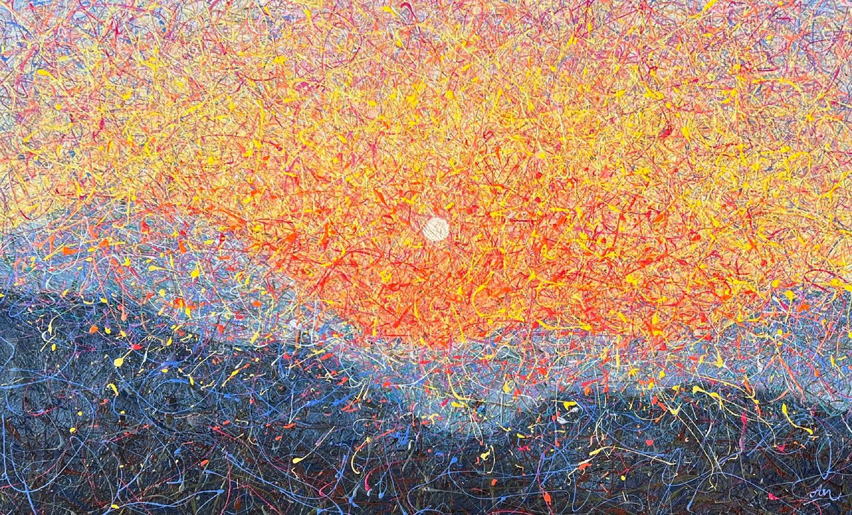 Impressionistic Landscape Painting By Nadiia Antoniuk, 79 X 49", Breathe In The Moment, Original Artwork