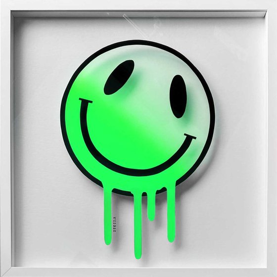 Melting Smiley - acid green