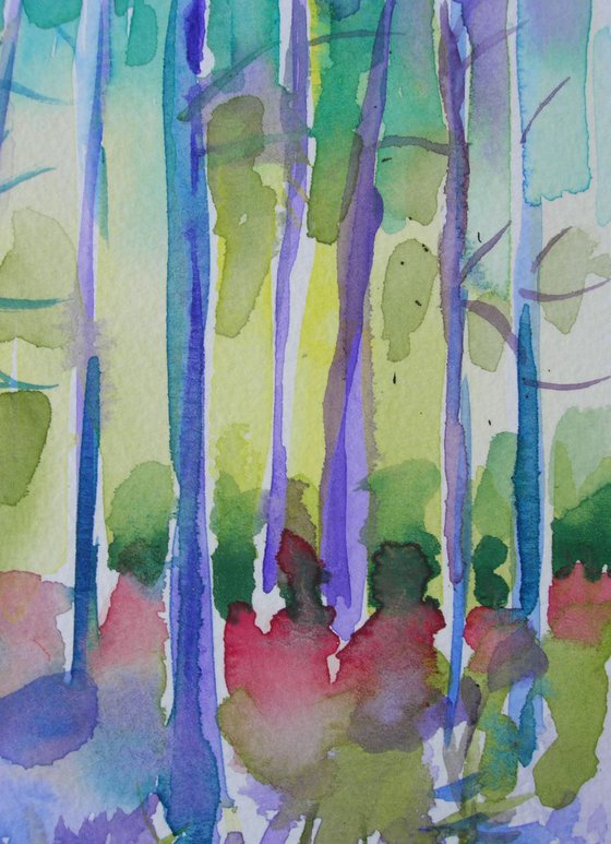 Into the woods - watercolours
