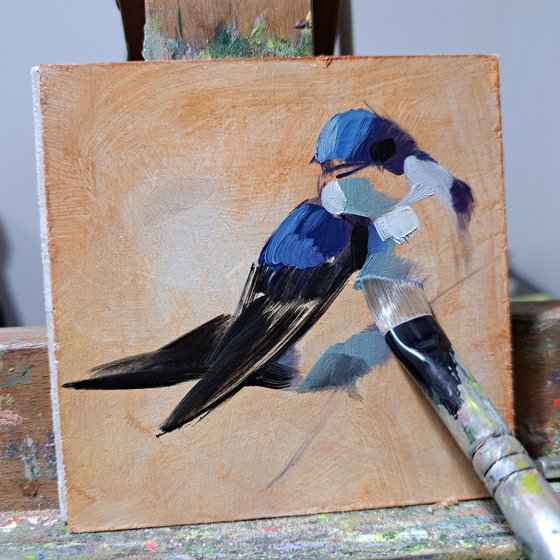 Swallow bird painting