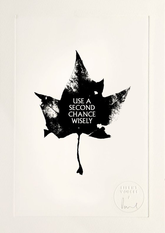 Use A Second Chance Wisely - limited edition etching