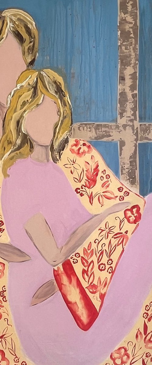 Mother Daughter Painting by Halyna Kirichenko