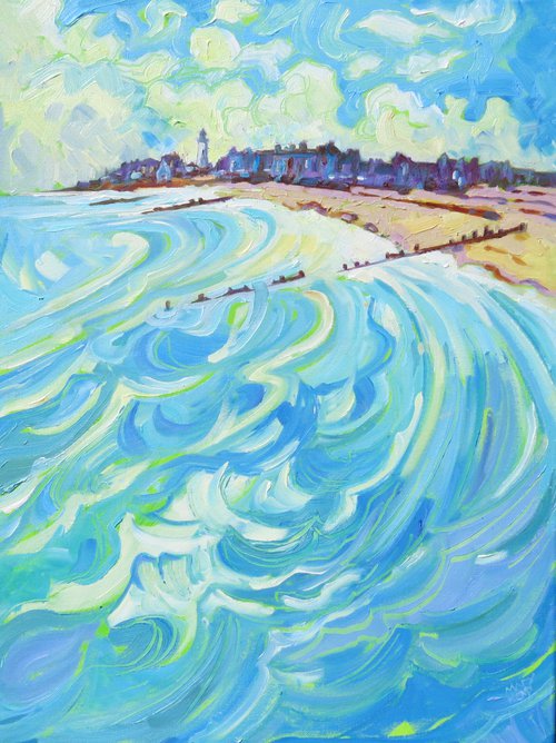 Southwold Lighthouse from the Pier by Mary Kemp